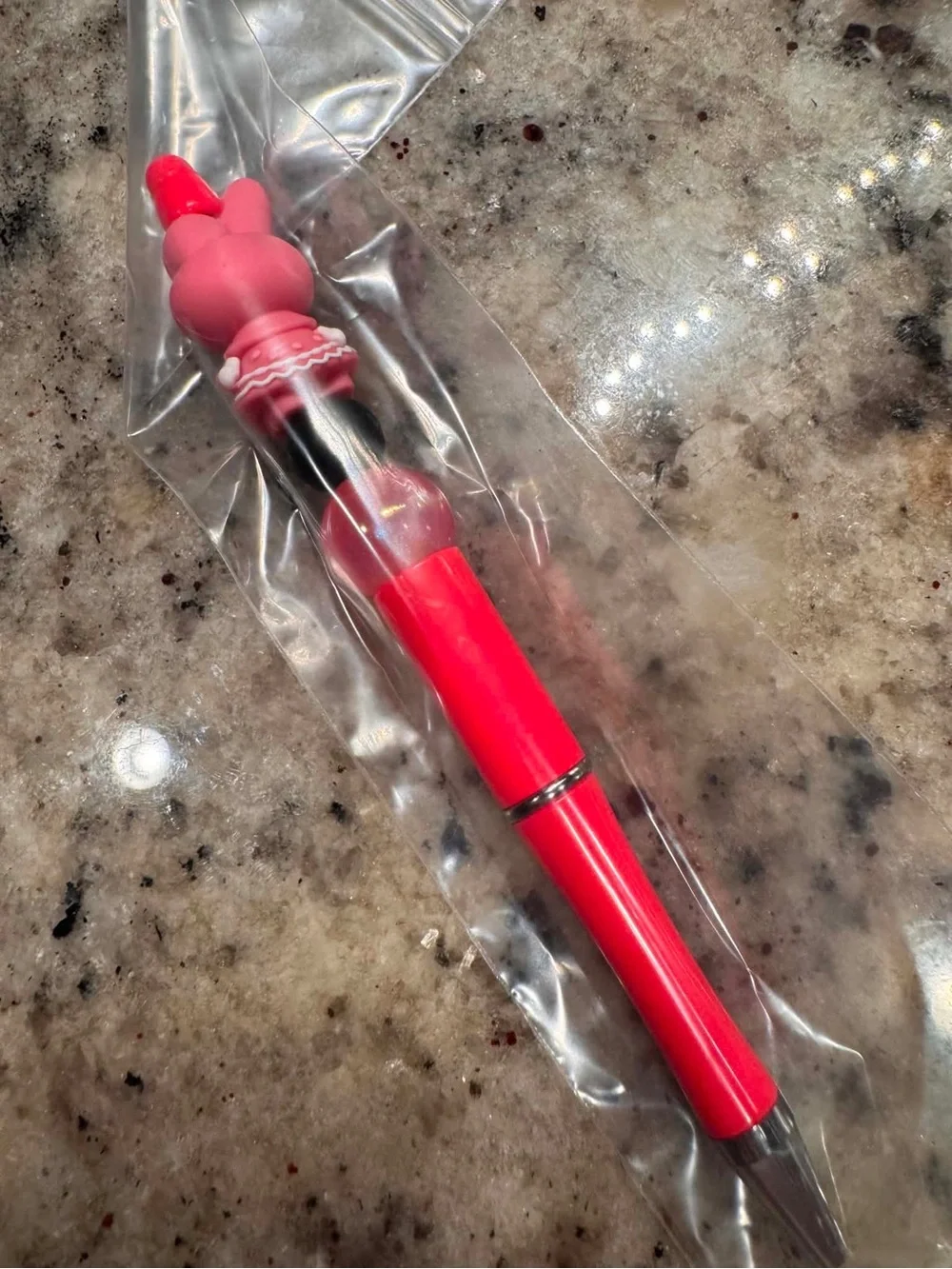 My melody Pink Character Ballpoint Pen - Cute Bunny Topper